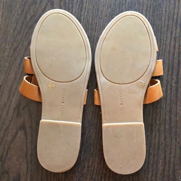 Lucky Brand 100% Leather Slides/Sandals - Picture 3 of 5